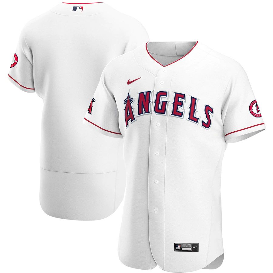 Mens Los Angeles Angels Nike White Home Authentic Team MLB Jerseys